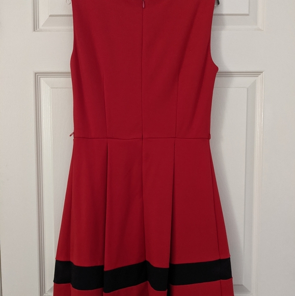 Red Calvin Klein Midi Dress - Picture 2 of 3